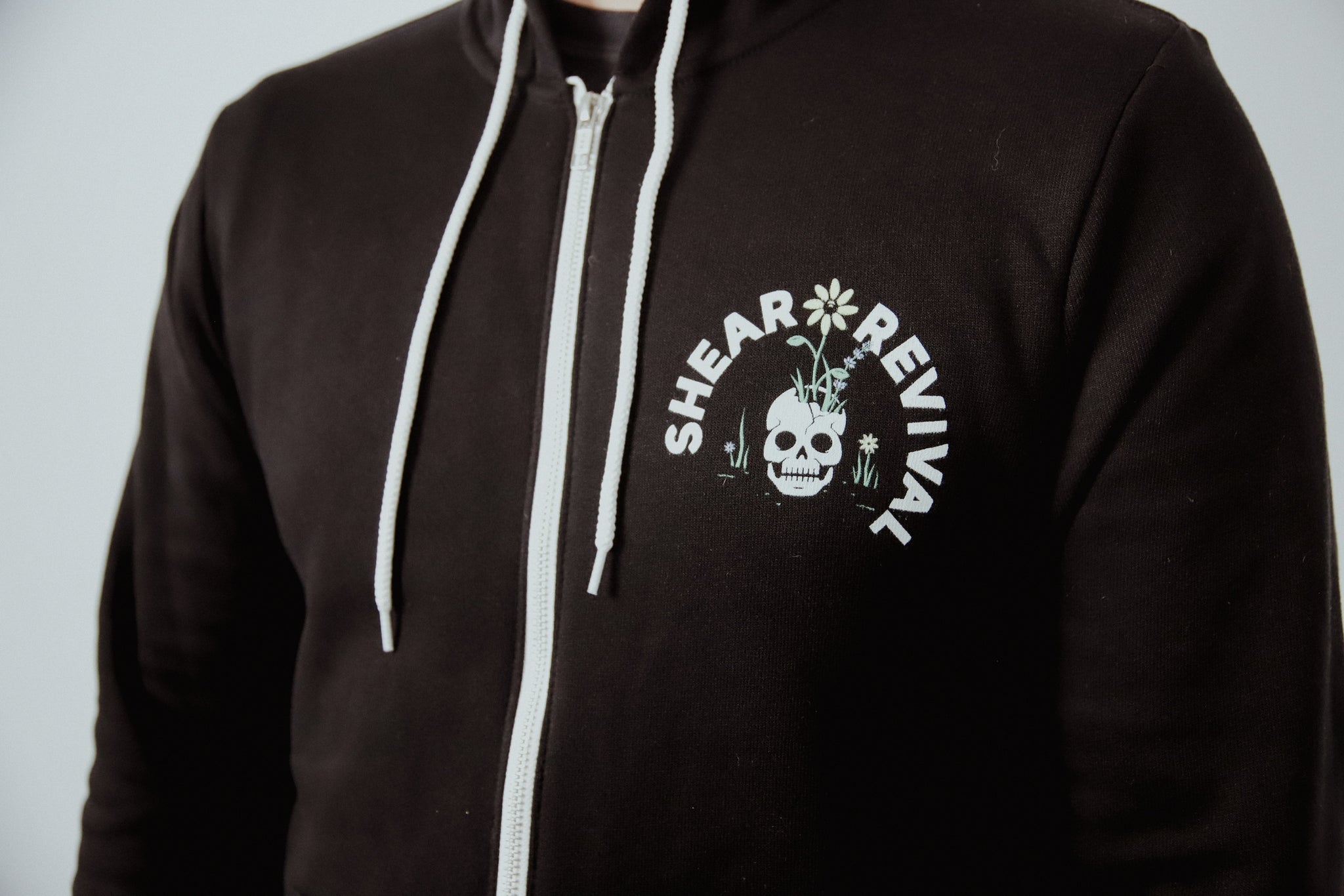 Garden Skull Zip-Up Hoodie